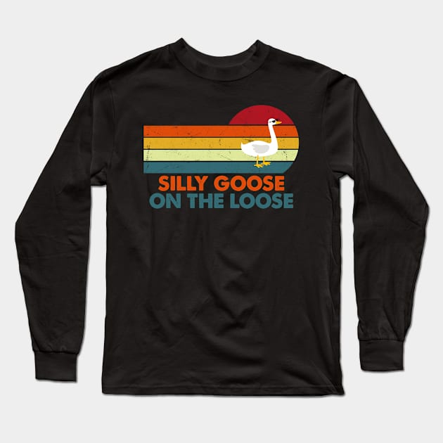 Silly Goose On The Loose Long Sleeve T-Shirt by Barang Alus